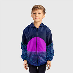 Ветровка с капюшоном детская Digital Sunrise, цвет: 3D-черный — фото 2