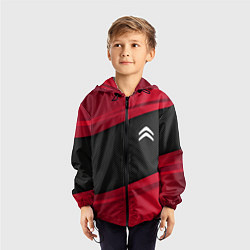 Ветровка с капюшоном детская Citroen: Red Sport, цвет: 3D-черный — фото 2