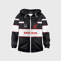 Ветровка с капюшоном детская Honda Sport, цвет: 3D-белый
