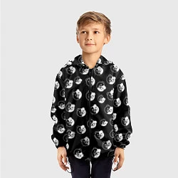 Ветровка с капюшоном детская MONOKUMA, цвет: 3D-черный — фото 2