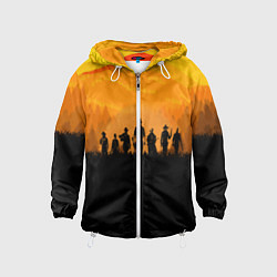 Ветровка с капюшоном детская Red Dead Redemption: Orange Sun, цвет: 3D-белый