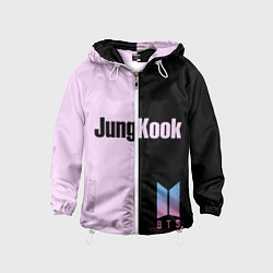 Ветровка с капюшоном детская BTS Jung Kook, цвет: 3D-белый