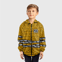 Ветровка с капюшоном детская PUBG Life: Yellow Style, цвет: 3D-черный — фото 2