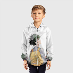 Ветровка с капюшоном детская Дождь, цвет: 3D-белый — фото 2