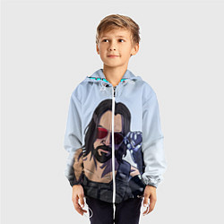 Ветровка с капюшоном детская Киану Самурай, цвет: 3D-белый — фото 2