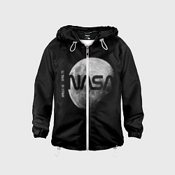 Ветровка с капюшоном детская NASA Apollo 16, цвет: 3D-белый