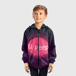 Ветровка с капюшоном детская Lil peepLogo, цвет: 3D-черный — фото 2