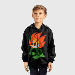 Ветровка с капюшоном детская Cuphead - Кэгни Гвоздика, цвет: 3D-черный — фото 2