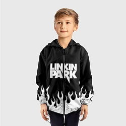 Ветровка с капюшоном детская Linkin Park: Black Flame, цвет: 3D-черный — фото 2