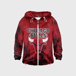 Ветровка с капюшоном детская CHICAGO BULLS, цвет: 3D-белый