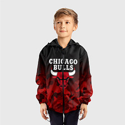 Ветровка с капюшоном детская CHICAGO BULLS, цвет: 3D-черный — фото 2
