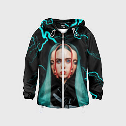 Ветровка с капюшоном детская BILLIE EILISH, цвет: 3D-белый