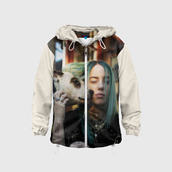 Ветровка с капюшоном детская BILLIE EILISH, цвет: 3D-белый