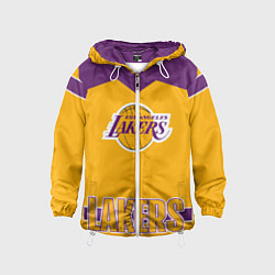 Ветровка с капюшоном детская Los Angeles Lakers, цвет: 3D-белый
