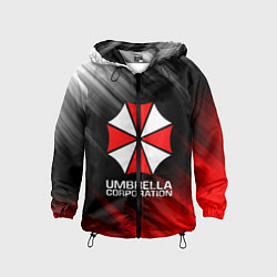 Ветровка с капюшоном детская UMBRELLA CORP, цвет: 3D-черный