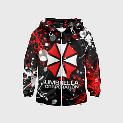 Ветровка с капюшоном детская UMBRELLA CORPORATION, цвет: 3D-белый