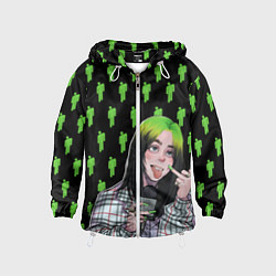 Ветровка с капюшоном детская Billie Eilish, цвет: 3D-белый