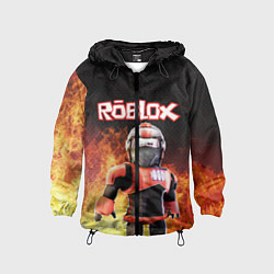 Ветровка с капюшоном детская ROBLOX, цвет: 3D-черный