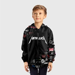 Ветровка с капюшоном детская Metallica, цвет: 3D-черный — фото 2