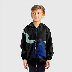 Ветровка с капюшоном детская ТАРДИС, цвет: 3D-черный — фото 2