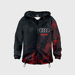 Ветровка с капюшоном детская AUDI, цвет: 3D-черный