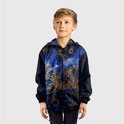 Ветровка с капюшоном детская Space Geometry, цвет: 3D-черный — фото 2