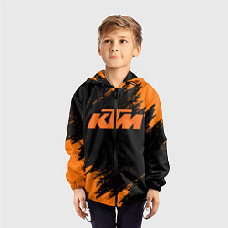 Ветровка с капюшоном детская KTM, цвет: 3D-черный — фото 2
