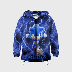 Ветровка с капюшоном детская SONIC, цвет: 3D-черный