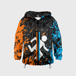 Ветровка с капюшоном детская PORTAL 2, цвет: 3D-черный