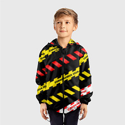 Ветровка с капюшоном детская 2019-nCoV Коронавирус, цвет: 3D-черный — фото 2