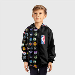 Ветровка с капюшоном детская NBA Team Logos 2, цвет: 3D-черный — фото 2