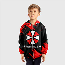 Ветровка с капюшоном детская Umbrella Corporation, цвет: 3D-белый — фото 2