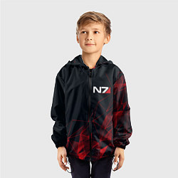 Ветровка с капюшоном детская MASS EFFECT N7, цвет: 3D-черный — фото 2