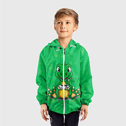 Ветровка с капюшоном детская Дракоша-геймер, цвет: 3D-белый — фото 2