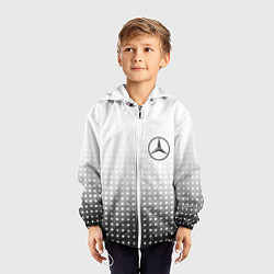 Ветровка с капюшоном детская Mercedes-Benz, цвет: 3D-белый — фото 2