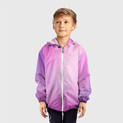 Ветровка с капюшоном детская Нежный фиолет, цвет: 3D-белый — фото 2