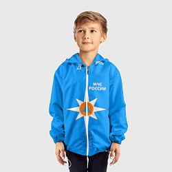Ветровка с капюшоном детская МЧС России, цвет: 3D-белый — фото 2