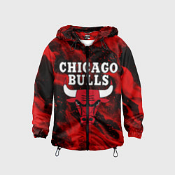 Ветровка с капюшоном детская CHICAGO BULLS, цвет: 3D-черный