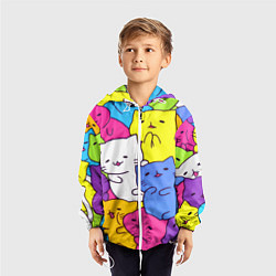 Ветровка с капюшоном детская МИЛЫЕ КОТЯТКИ, цвет: 3D-белый — фото 2