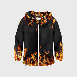 Ветровка с капюшоном детская FIRE ОГОНЬ, цвет: 3D-белый