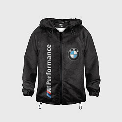 Ветровка с капюшоном детская BMW, цвет: 3D-черный