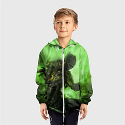 Ветровка с капюшоном детская DARK SOULS, цвет: 3D-белый — фото 2