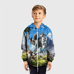 Ветровка с капюшоном детская HORIZON ZERO DAWN, цвет: 3D-белый — фото 2