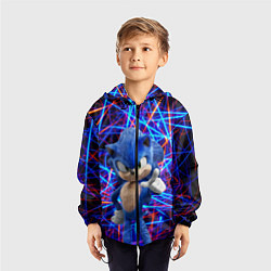 Ветровка с капюшоном детская Sonic, цвет: 3D-черный — фото 2