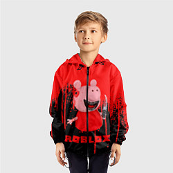 Ветровка с капюшоном детская Roblox Piggy, цвет: 3D-черный — фото 2