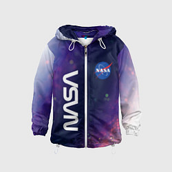 Ветровка с капюшоном детская NASA НАСА, цвет: 3D-белый