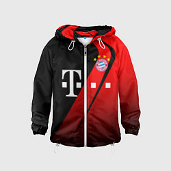 Ветровка с капюшоном детская FC Bayern Munchen Форма, цвет: 3D-белый