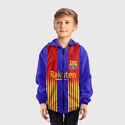 Ветровка с капюшоном детская Barcelona 2020-2021 г, цвет: 3D-черный — фото 2