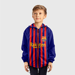 Ветровка с капюшоном детская Барселона 2020-2021 г, цвет: 3D-черный — фото 2