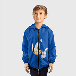 Ветровка с капюшоном детская Sonic, цвет: 3D-черный — фото 2